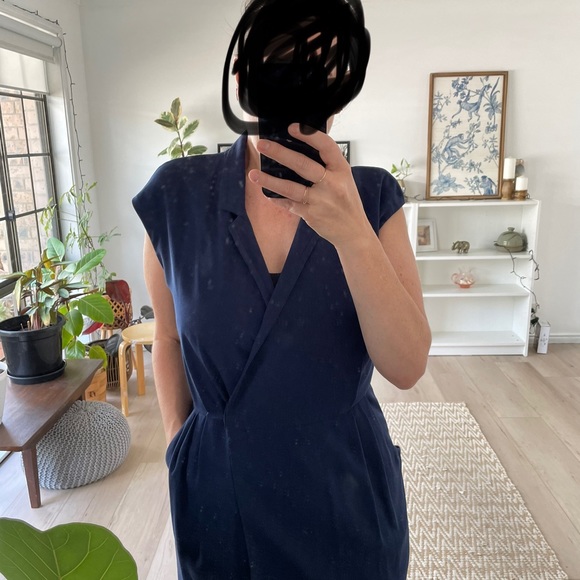 Zara navy wrap dress - Picture 3 of 4